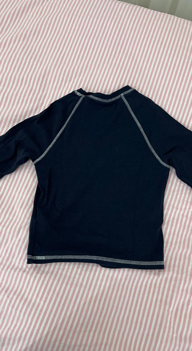 Siyah Uzun Kollu Baskılı Tişört - Görsel 5