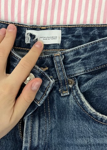 Kadın Mavi Normal Paça Denim Jean - Görsel 2