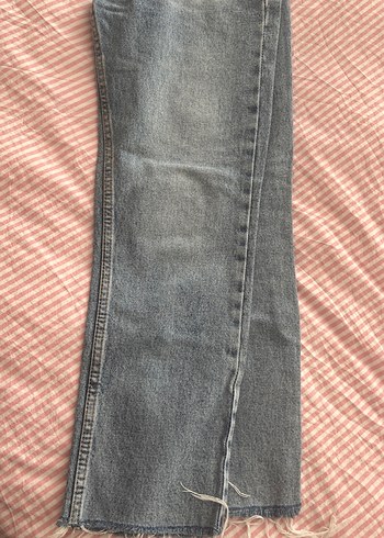 Kadın Bej Midi Denim Pantolon - Görsel 2