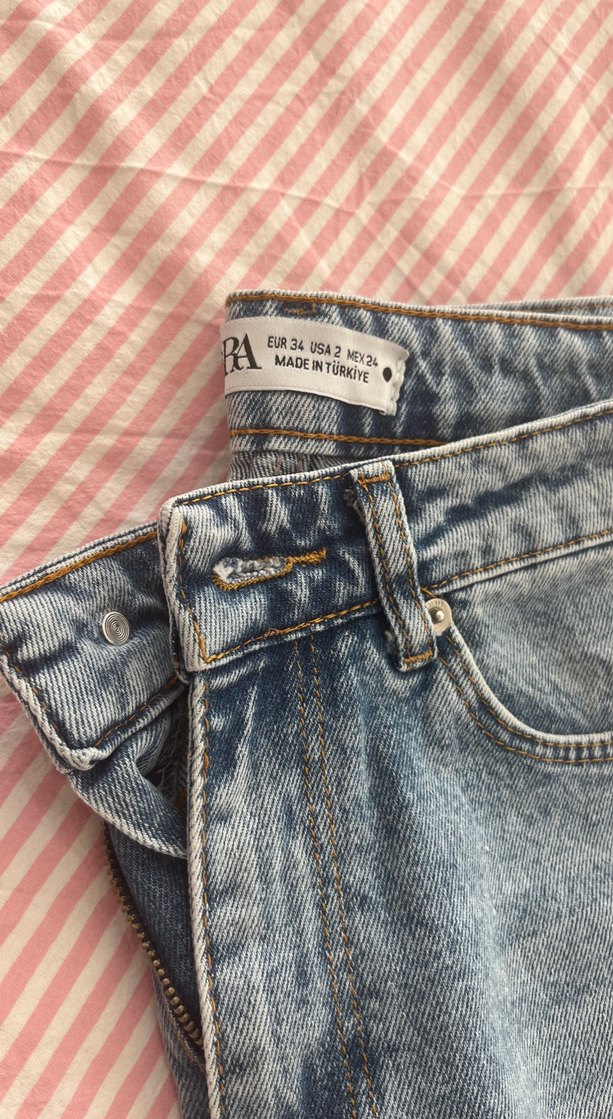 Kadın Bej Midi Denim Pantolon - Görsel 3