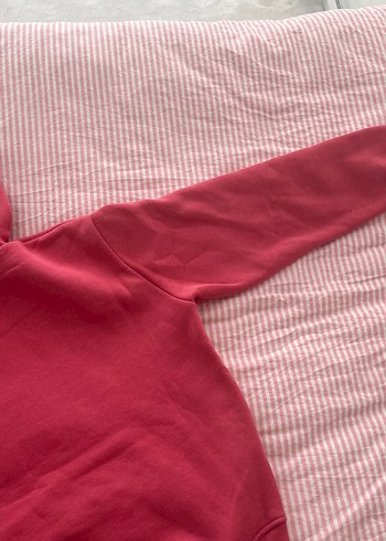 pembe Kapüşonlu Kadın Sweatshirt - Görsel 7