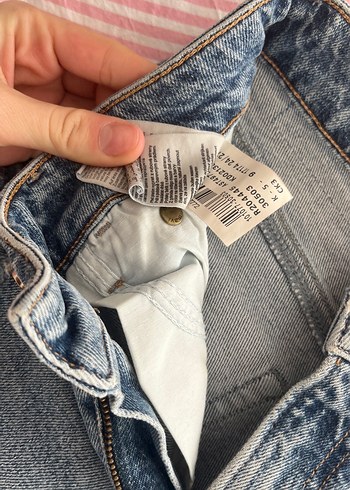 Kadın Mavi Kot Pantolon Kemer Detaylı - Görsel 11