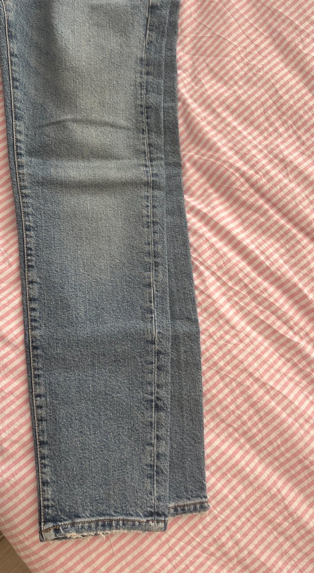 Kadın Mavi Kot Pantolon Kemer Detaylı - Görsel 5