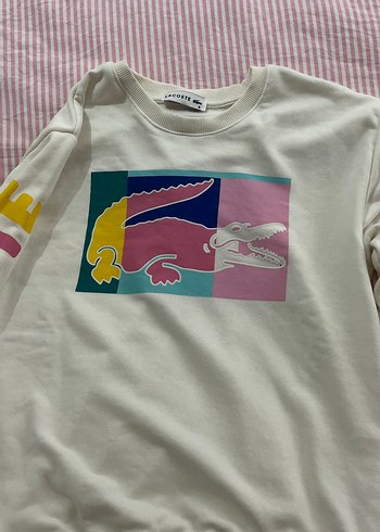 Uzun Kollu beyaz sweat - Görsel 4