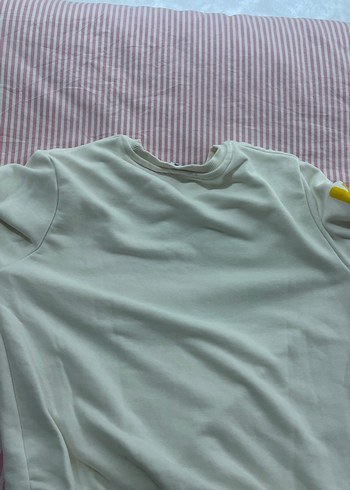 Uzun Kollu beyaz sweat - Görsel 5