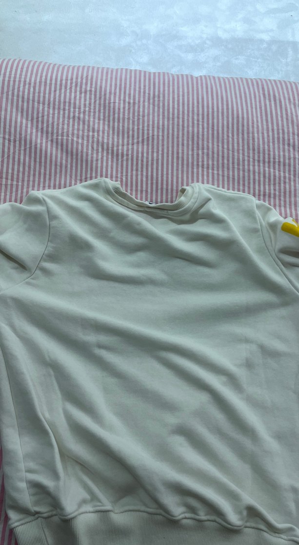 Uzun Kollu beyaz sweat - Görsel 5