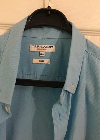 Mavi Uzun Kollu Düğmeli Erkek Gömlek - Görsel 2