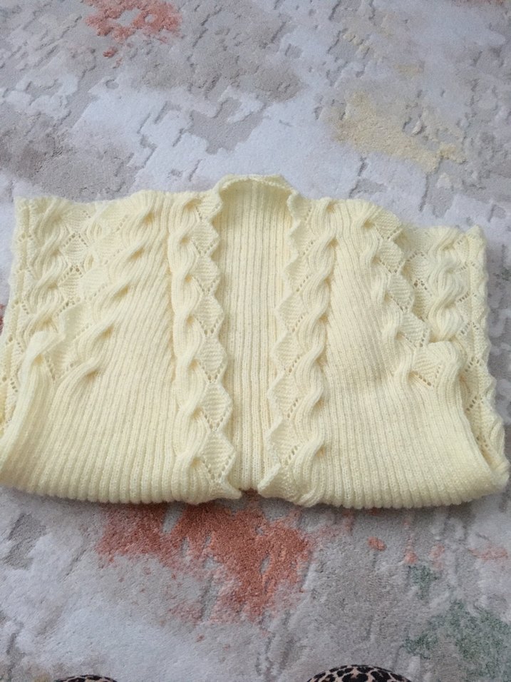 Beyaz Örgü Bohem Kadın Yelek - Görsel 3