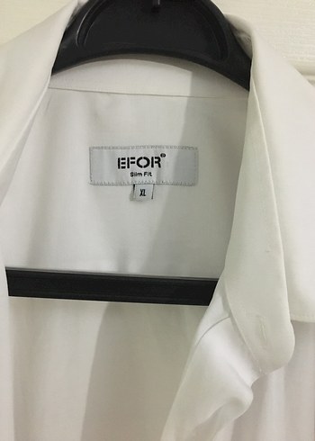 EFOR Beyaz Keten Erkek Gömlek - Görsel 2