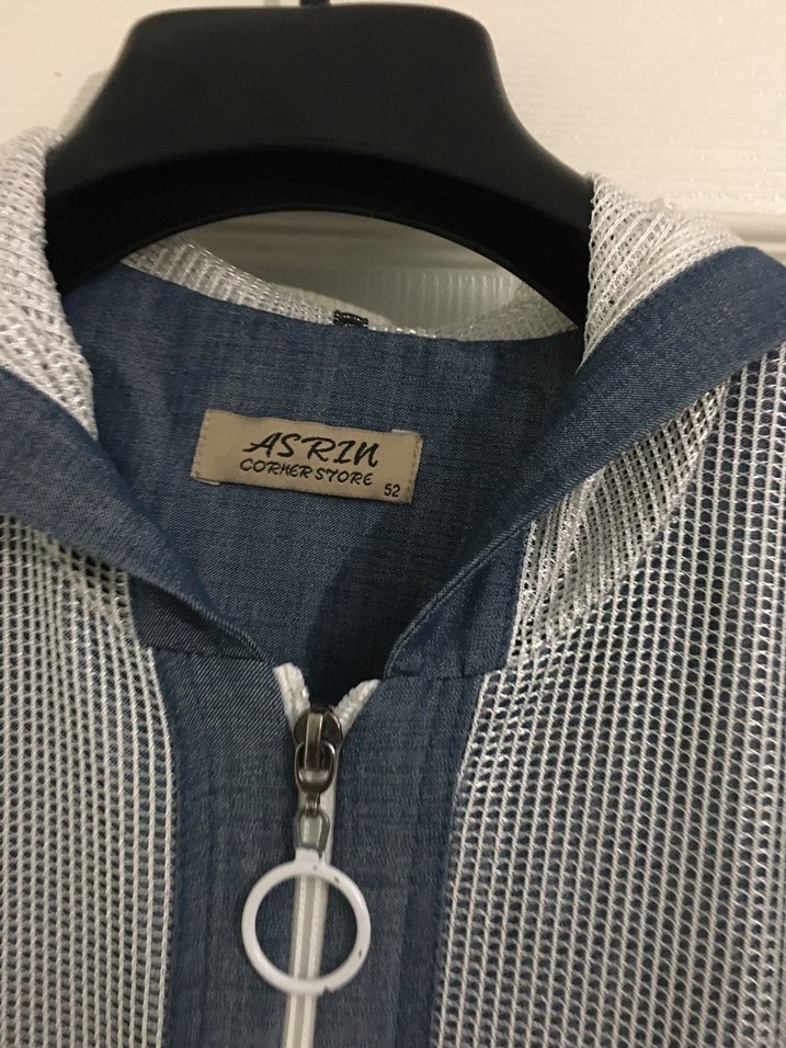 Gri Uzun Denim Kadın Pardösü Zen den alınmıştır - Görsel 3