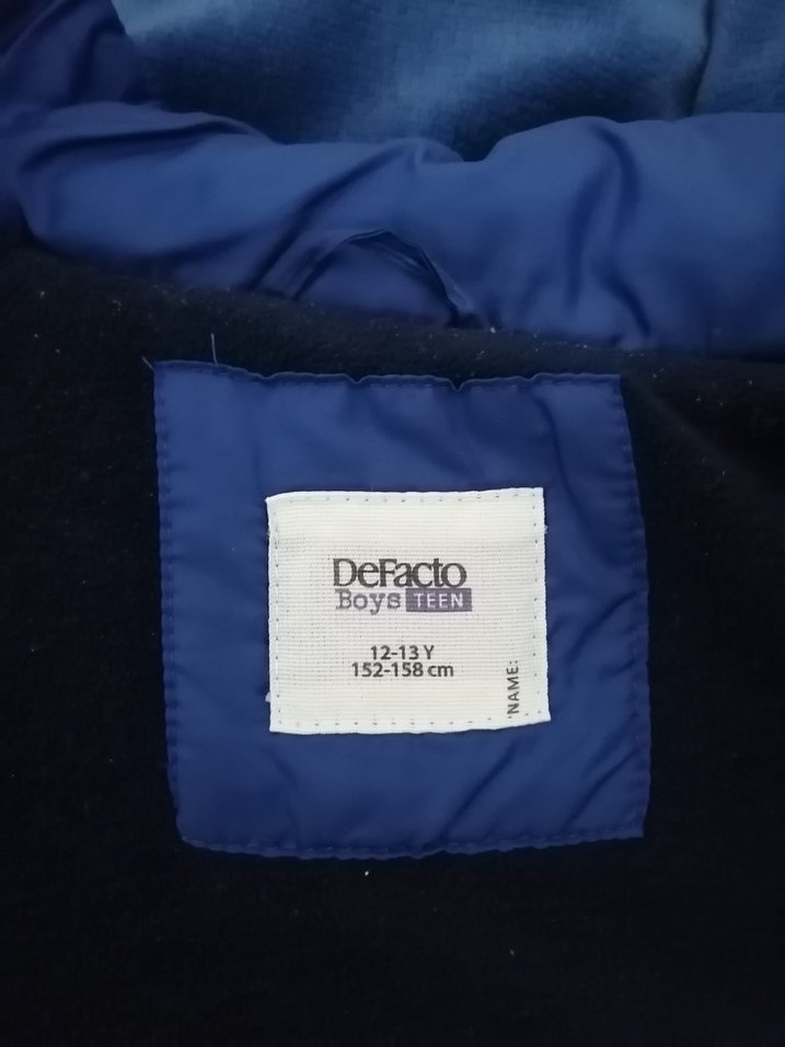 Parlak Mavi Erkek Çocuk Fermuarlı Mont - Görsel 3