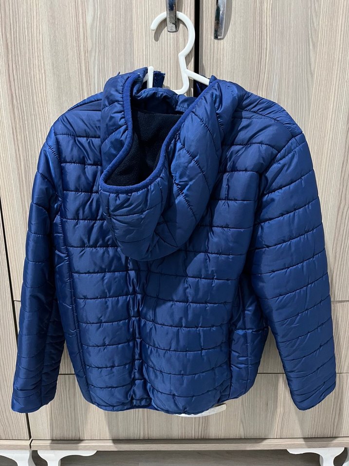 Parlak Mavi Erkek Çocuk Fermuarlı Mont - Görsel 2