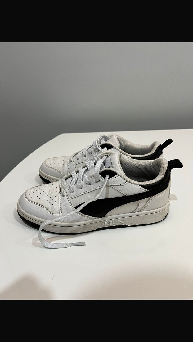 Beyaz Bağcıklı Spor Puma Spor Ayakkabı - Görsel 2