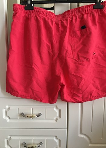 Düğmeli Pembe Mini Erkek Deniz Şortu - Görsel 3