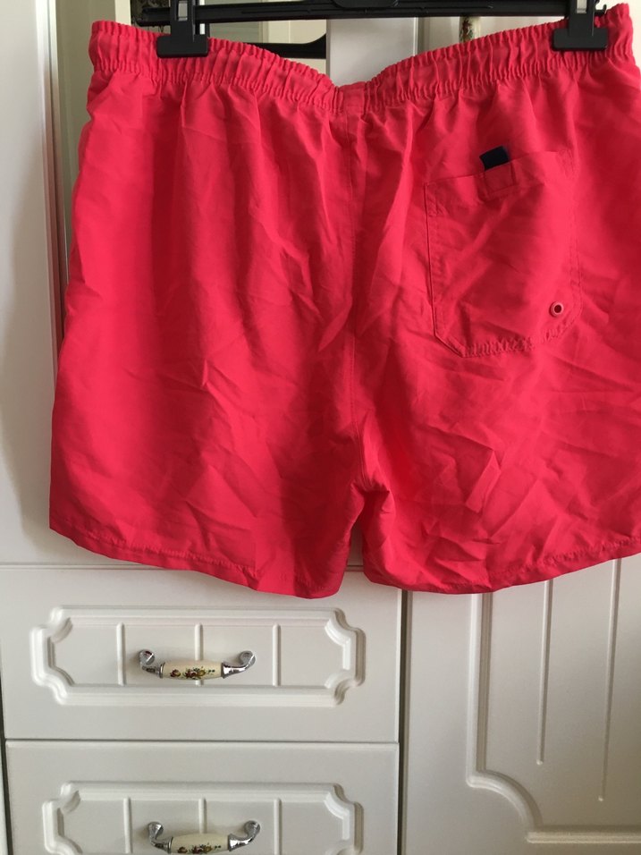 Düğmeli Pembe Mini Erkek Deniz Şortu - Görsel 3