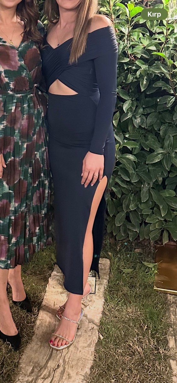 ZARA UZUN KOLLU DRAPELİ Elbise - Görsel 4