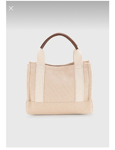 Beden Krem kanvas tote bag