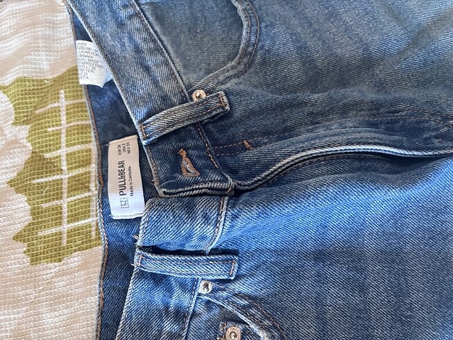 xs Beden Kıvrık paça denim mom şort