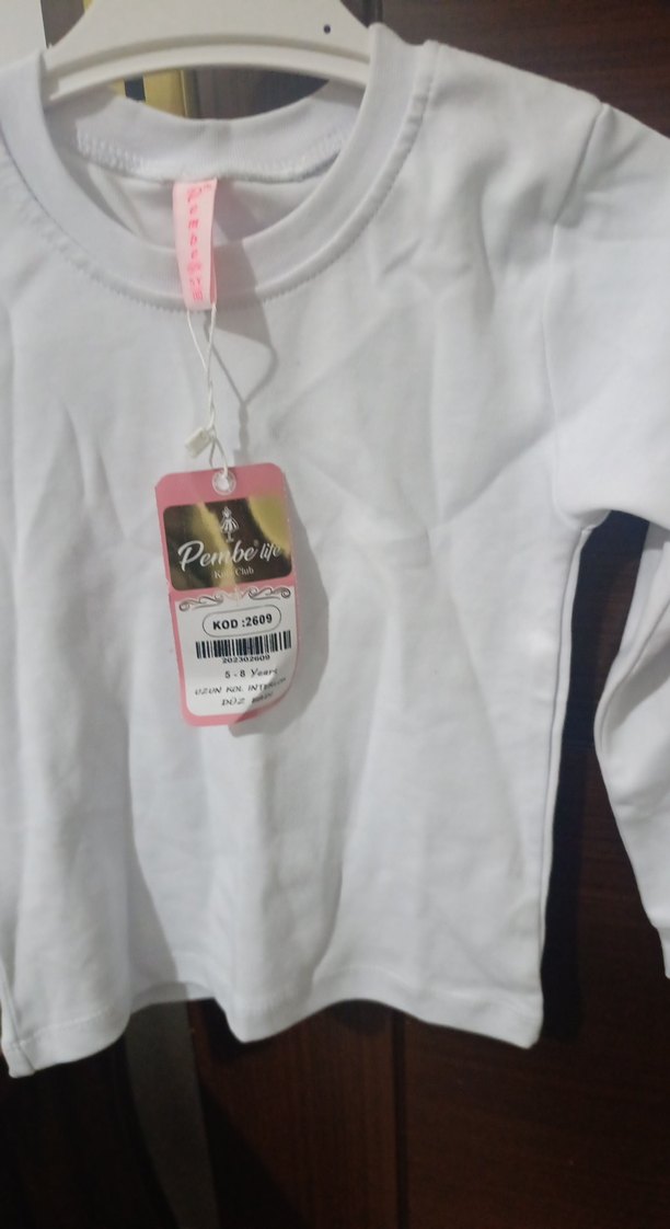 Beyaz Çocuk Uzun Kollu badi - Görsel 3