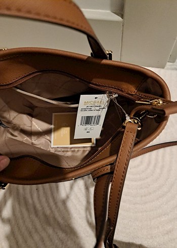 Beden kahverengi Renk Michael Kors Klasik Kahverengi Deri Çanta Jet Set Travel