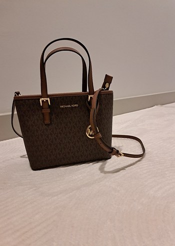 Michael Kors Klasik Kahverengi Deri Çanta Jet Set Travel