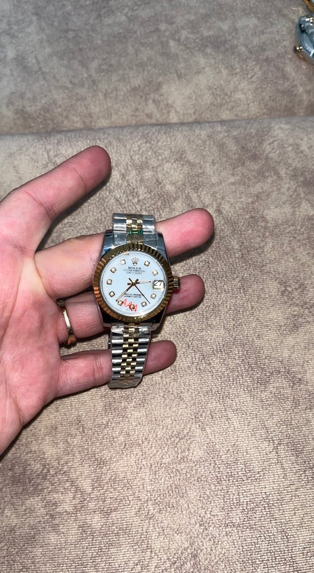 Rolex Beyaz Kadranlı Erkek Klasik Saat - Görsel 4