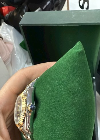 Altın ve Gümüş Renkli Kadın Klasik Saat - Görsel 4