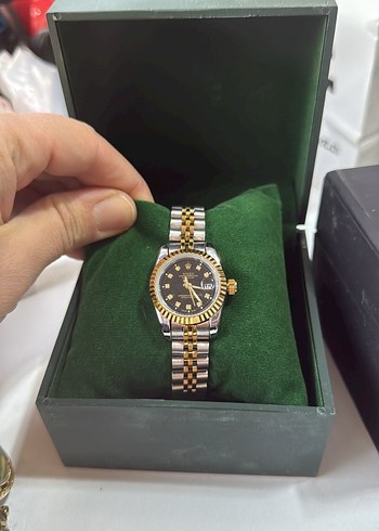 Altın ve Gümüş Renkli Kadın Klasik Saat - Görsel 3