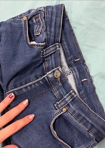 34 Beden lacivert dar pantolon Kadın Denim Pantolon