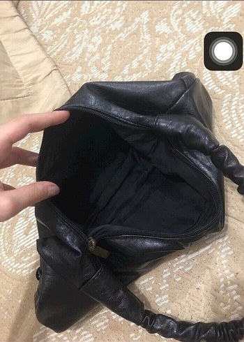 Siyah Deri Minimalist Kadın Çanta - Görsel 4