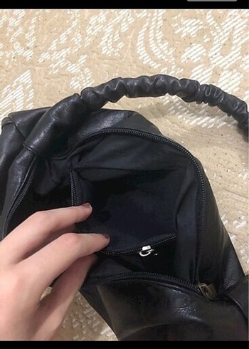 Siyah Deri Minimalist Kadın Çanta - Görsel 5