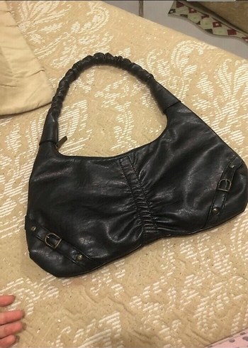 Siyah Deri Minimalist Kadın Çanta - Görsel 3