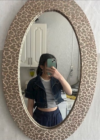 Gri Tie-Dye Transparan Kısa Kollu Denim Ceket - Görsel 2