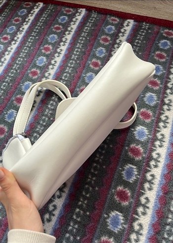Beyaz Tokalı Kadın Omuz Çantası - Görsel 5