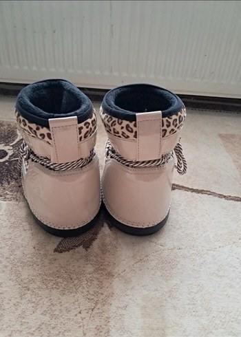 Kar Botu Leopar Desenli Tüylü Kadın Dolgu Topuk Bot - Görsel 4