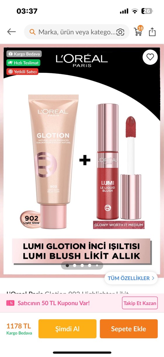 L'Oréal Paris Lumi Sıvı Allık ve Parlatıcı - Görsel 4