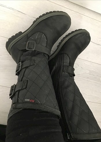 kadın uzun bot çizme Siyah Tokalı Biker Bot - Görsel 2