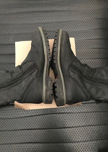 kadın uzun bot çizme Siyah Tokalı Biker Bot - Görsel 6