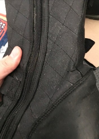 kadın uzun bot çizme Siyah Tokalı Biker Bot - Görsel 7