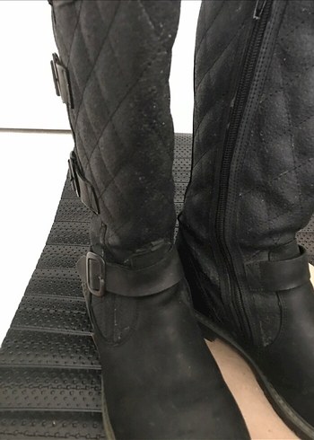 kadın uzun bot çizme Siyah Tokalı Biker Bot - Görsel 11