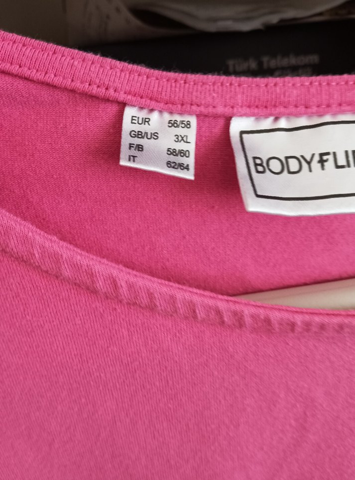 Balon kol penye,Pembe Kısa Kollu Bluz - Görsel 2