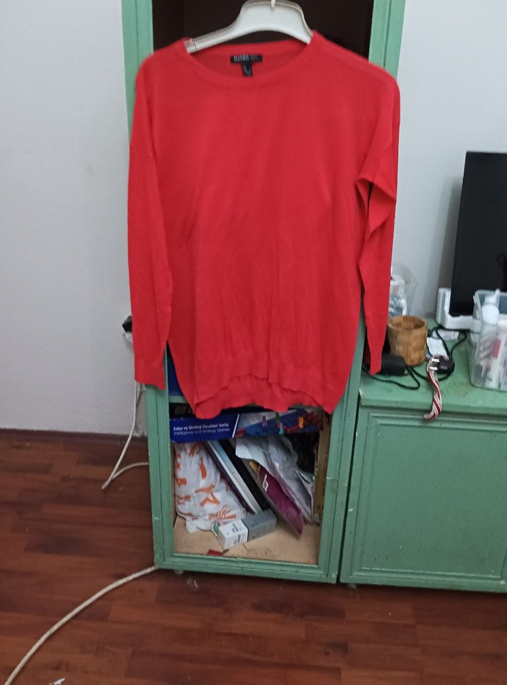 Narçiçeği renkli Kadın Uzun Kollu Basic Kazak - Görsel 3