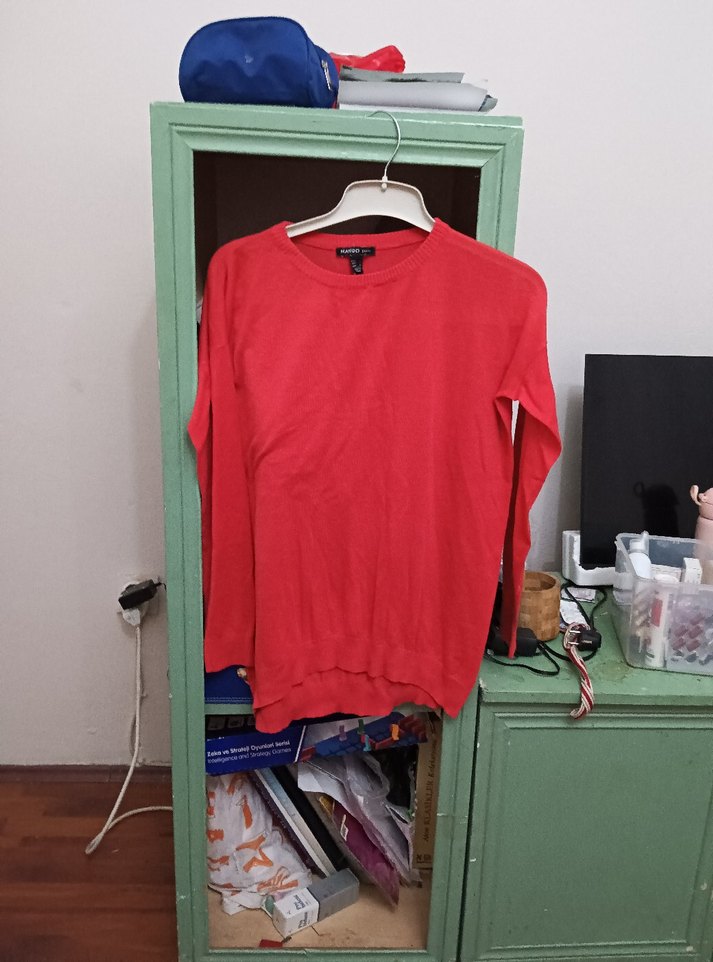 Narçiçeği renkli Kadın Uzun Kollu Basic Kazak - Görsel 2