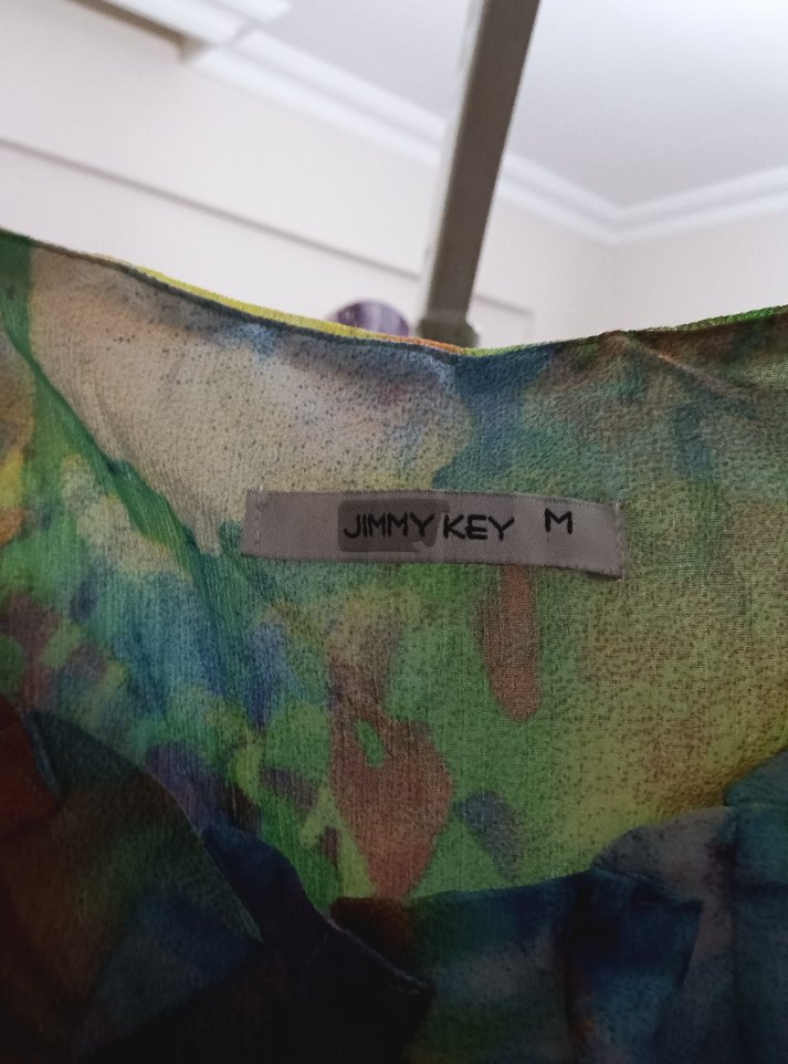 Renkli Bağlama Desenli Uzun Bohem Askısız Tunik ya da Elbise. - Görsel 5