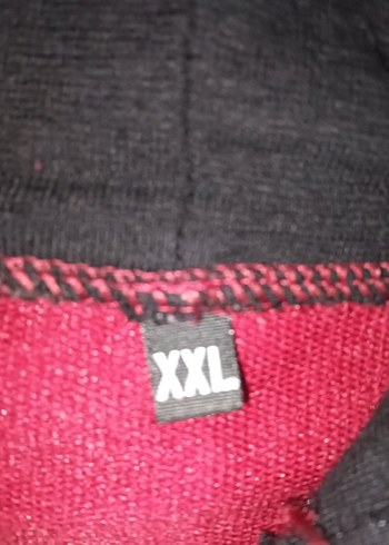 Bordo Kapüşonlu Uzun Kollu Sweatshirt ya da Tunik - Görsel 3