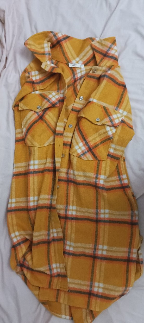 ALLDAY MARKA Sarı Ekose Düğmeli Uzun Kollu Kadın Gömlek - Görsel 2