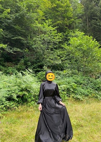 s Beden Uzun Siyah Gotik Kadın Elbise