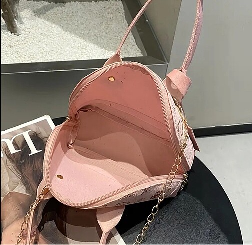 Diğer Lüx gold detay pembe çanta