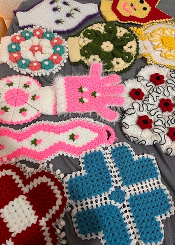 Çwyizlik 11 adet Renkli Örgü Banyo lifi Çeşitleri - Görsel 2