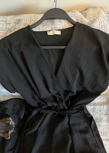 Drapeli Siyah Tulum - Görsel 3